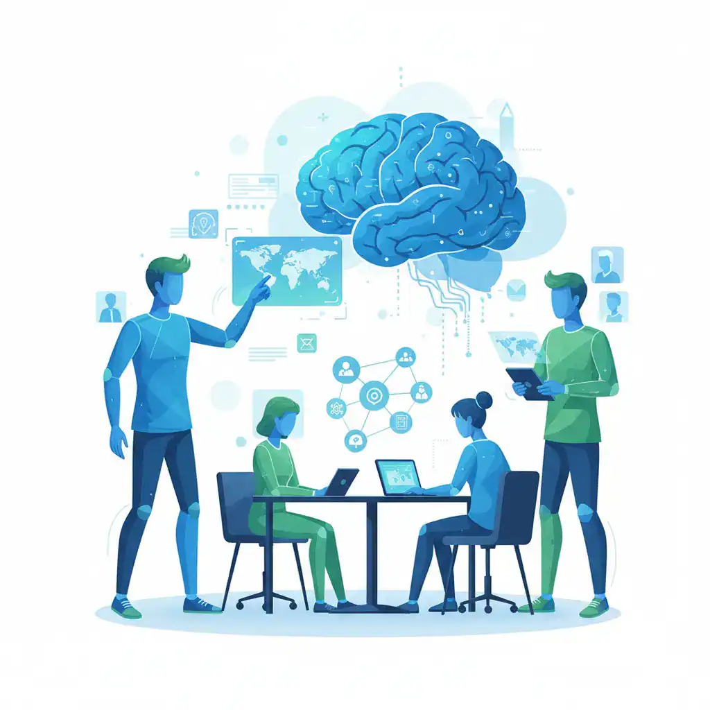 AI-generated brain technology concept illustration for Vietnam Suppliers network and sourcing solutions.