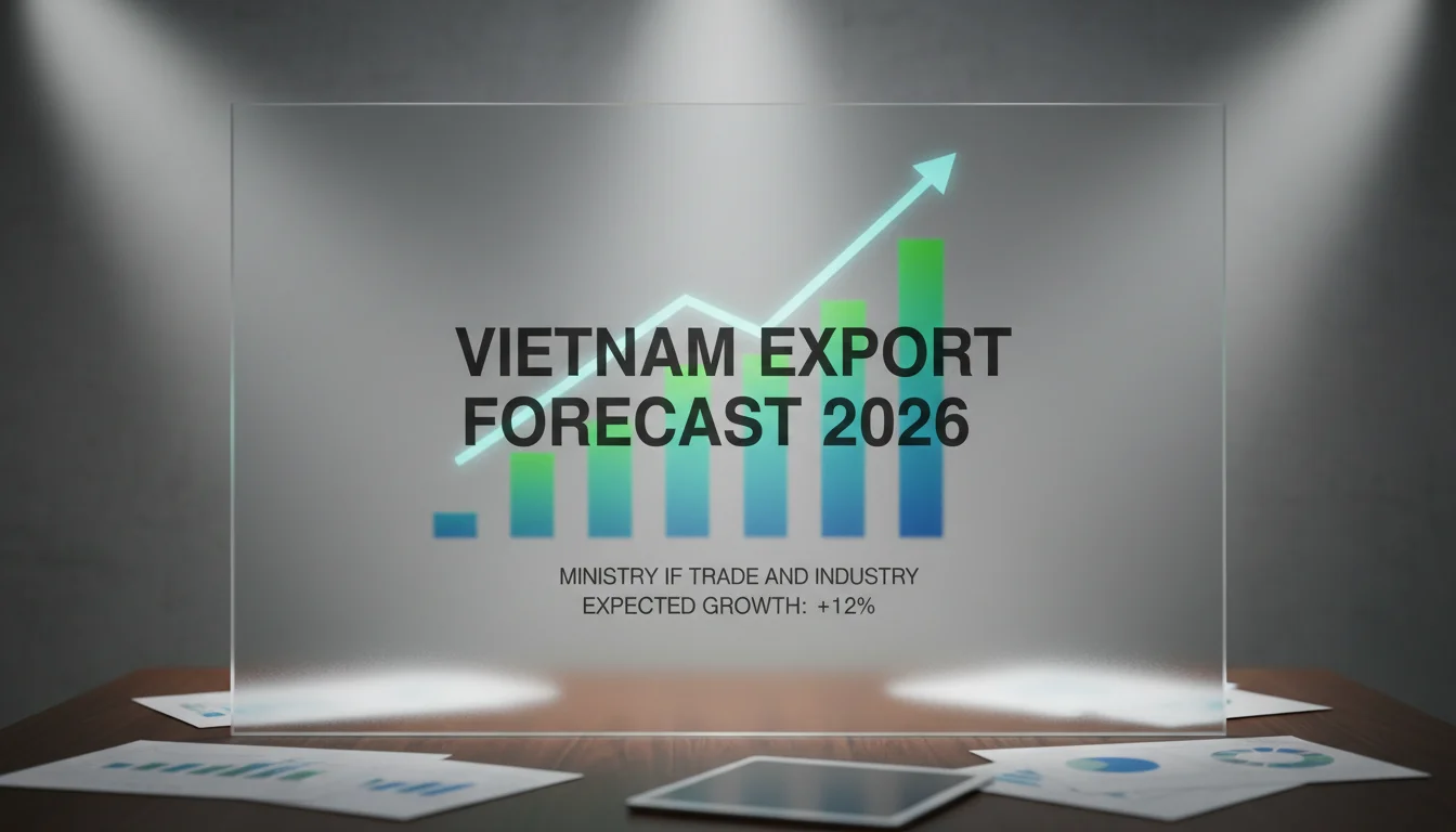 Vietnam export forecast 2026 with growth charts and map of Vietnam.