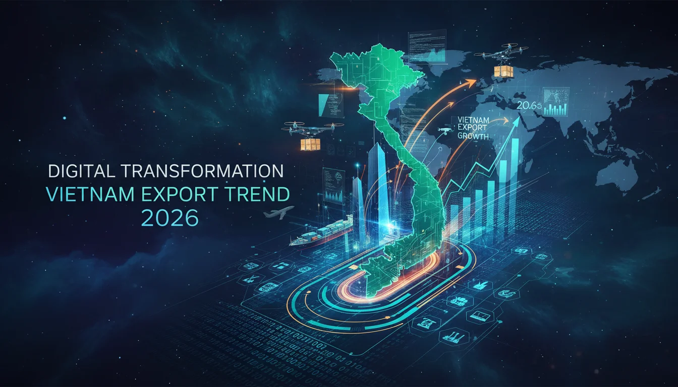 Green exports and sustainable manufacturing infographic with eco-friendly icons and growth charts.
