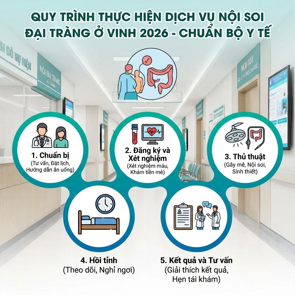 Medical examination process at Vinh 2026 health checkup center in Vietnam.
